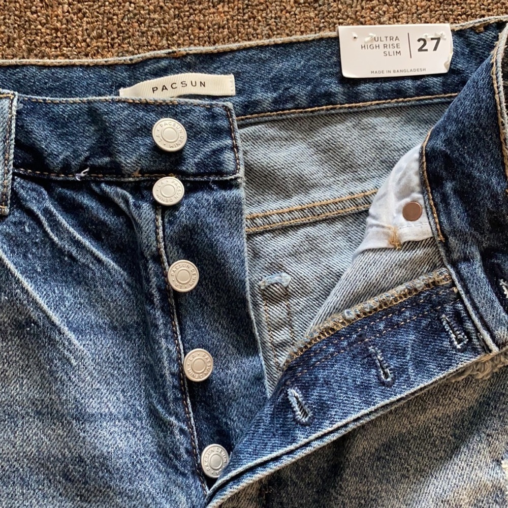 NWT PacSun Ultra High Rise Slim Jeans - Picture 6 of 6